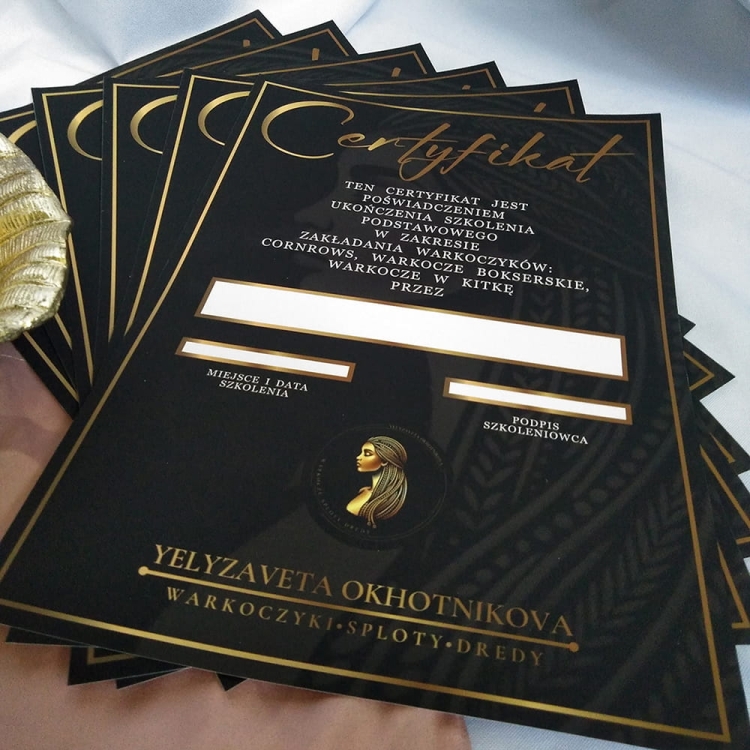 certyfikat, plakat beauty,  grafika do salonu kosmetycznego, elegancki certyfikat, dyplom glamour, projekt glamour beauty, plakat do gabinetu kosmetycznego, dyplom glamour, dyplom gold, dyplom złocony, certyfikat złocone, certyfikaty szkoleniowe premium