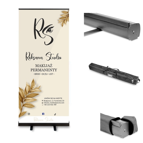 rollup reklamowy, rollup 85x200, rollup banner, roll up, rollup cena, tani rollup, mocny rollup, projekt rollup, druk rollup, rollup 100 x 200, rollup beauty, rollup indywidualny projekt