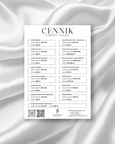 cennik salonu kosmetycznego, plakat beauty, makijaż permanentny cennik, stylizacja paznokci cennik, grafika do salonu kosmetycznego, elegancki cennik usług, projekt glamour beauty, plakat do gabinetu kosmetycznego, szablon cennika