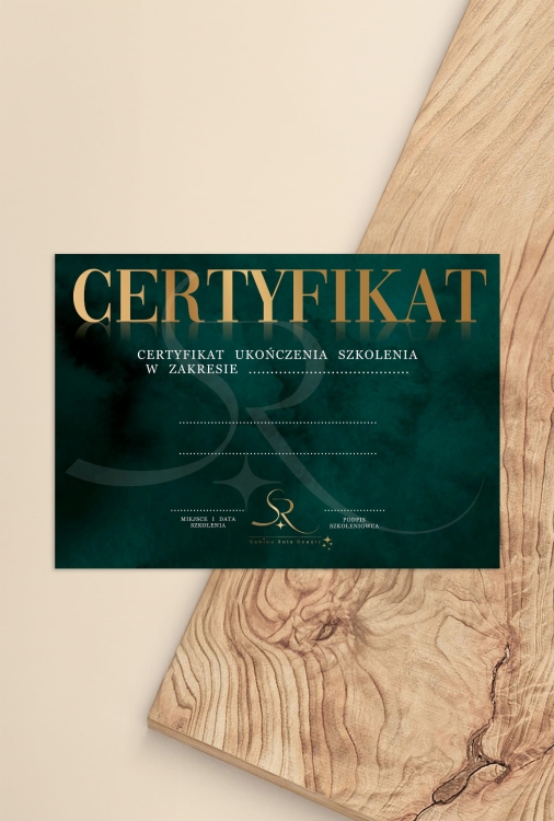 certyfikat, plakat beauty,  grafika do salonu kosmetycznego, elegancki certyfikat, dyplom glamour, projekt glamour beauty, plakat do gabinetu kosmetycznego, dyplom glamour, dyplom gold, dyplom złocony, certyfikat złocone, certyfikaty szkoleniowe premium