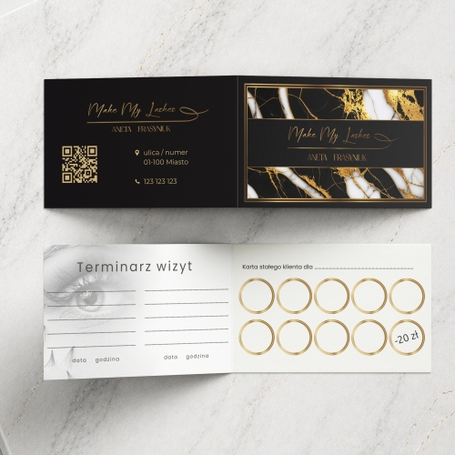 wizytówki 3w1, wizytówki składane, wizytówki bigowane, Karnety Terminarze dla salonu beauty, karnety dla dentysty, karnety dla fryzjera, karnety dla barbera, druk terminarzy, karty stałego klienta, karty lojalnościowe, nietypowe wizytówki