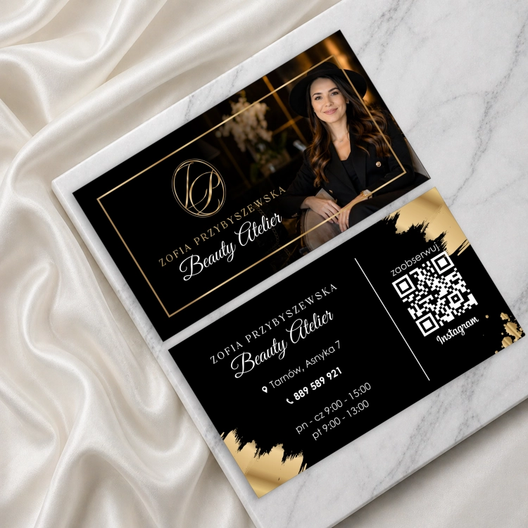 wizytówki beauty, wizytówki glamour, złocone wizytówki, wizytówki soft touch, eleganckie wizytówki kosmetyczne, wizytówki dla salonu kosmetycznego, projekt wizytówki beauty, indywidualny projekt wizytówek, wizytówki premium